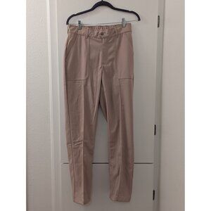 Jordan Brand Khaki Tapered Pants With Side Zipper Details & Embroidered Logo